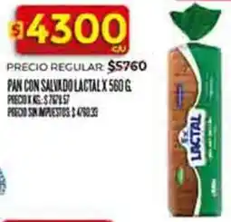 Supermercados DIA Lactal pan con salvado oferta