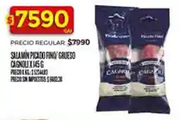 Supermercados DIA Cagnoli salamin picado fino/grueso oferta