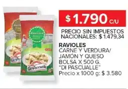 Carrefour Di pascualle ravioles carne y verdura/ jamón y queso bolsa oferta