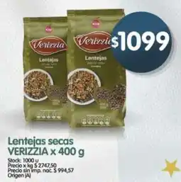 Supermercados Buenos Días Verizzia lentejas secas oferta