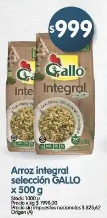 Supermercados Buenos Días Gallo arroz integral selección oferta