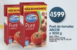 Supermercados Buenos Días Arcor puré de tomates oferta