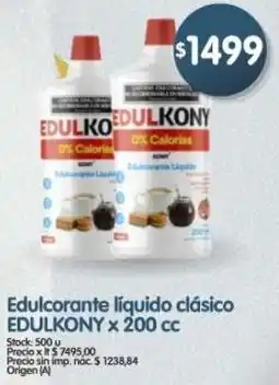 Supermercados Buenos Días Edulkony edulcorante líquido clásico oferta