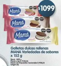 Supermercados Buenos Días Maná variedades de sabores oferta