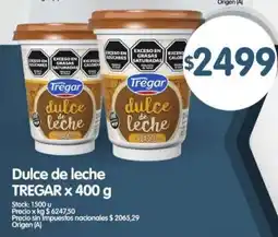 Supermercados Buenos Días Tregar dulce de leche oferta