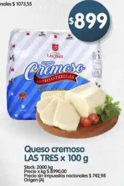 Supermercados Buenos Días Las tres queso cremoso oferta