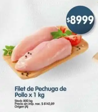 Supermercados Buenos Días Filet de pechuga de pollo oferta
