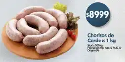 Supermercados Buenos Días Chorizos de cerdo oferta