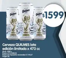 Supermercados Buenos Días Quilmes cerveza lata edición limitada oferta