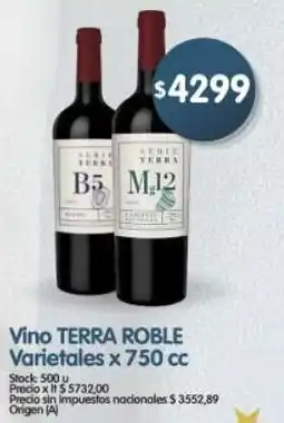 Supermercados Buenos Días Terra roble vino varietales oferta