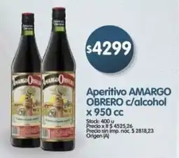 Supermercados Buenos Días Amargo obrero aperitivo c/alcohol oferta