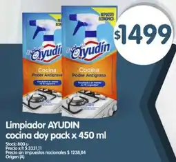 Supermercados Buenos Días Ayudín limpiador cocina doy pack oferta