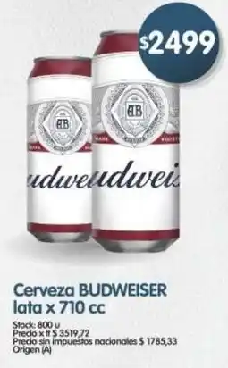 Supermercados Buenos Días Budweiser cerveza lata oferta