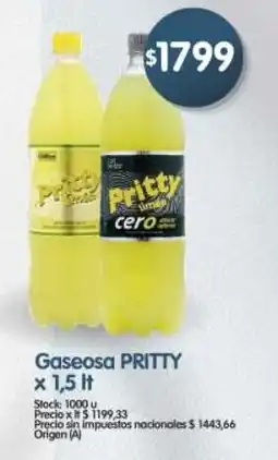 Supermercados Buenos Días Pritty gaseosa oferta