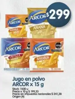 Supermercados Buenos Días Arcor jugo en polvo oferta