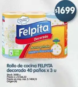Supermercados Buenos Días Felpita rollo de cocina decorado oferta