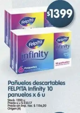 Supermercados Buenos Días Felpita pañuelos descartables infinity oferta