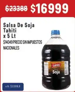 Makro Tahiti salsa de soja oferta