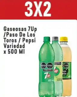Makro 7up /paso de los toros/pepsi gaseosas variedad oferta