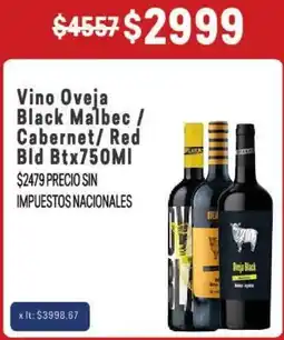 Makro Oveja black vinomalbec / cabernet/ red bld bt oferta