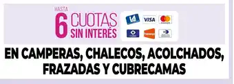La Anonima En Camperas, Chalegos, Acolchados, Frazadas y Cubrecamas oferta