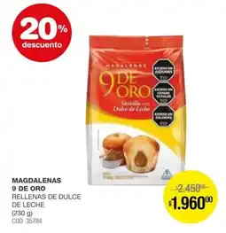 Atomo Conviene 9 de oro rellenas de dulce de leche oferta