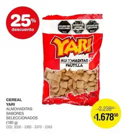 Atomo Conviene Yari cereal almohaditas sabores seleccionados oferta