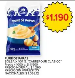 Carrefour Express Carrefour clasicc puré de papas bolsa oferta