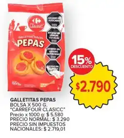 Carrefour Express Carrefour clasicc galletitas pepas bolsa oferta