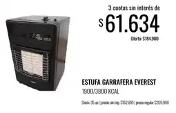 Supermercados Tadicor Everest estufa garrafera oferta