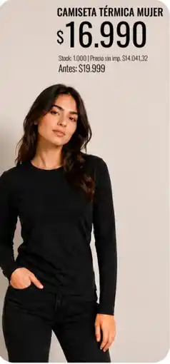 Supermercados Tadicor Camiseta térmica mujer oferta