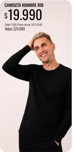 Supermercados Tadicor Camiseta hombre rib oferta
