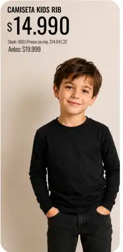 Supermercados Tadicor Camiseta kids rib oferta