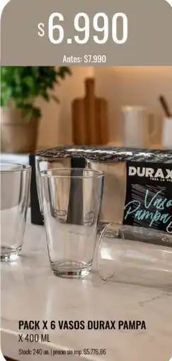 Supermercados Tadicor Durax pampa vaso oferta