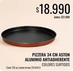Supermercados Tadicor Pizzera aston aluminio antiadherente colores surtidos oferta