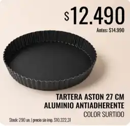 Supermercados Tadicor Tartera aston aluminio antiadherente color surtido oferta