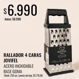 Supermercados Tadicor Rallador jovifel acero inoxidable base goma oferta
