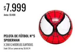Supermercados Tadicor Pelota de fútbol n°5 spiderman oferta