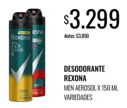 Supermercados Tadicor Rexona desodorante men aerosol variedades oferta