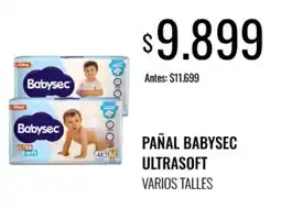 Supermercados Tadicor Babysec pañal ultrasoft varios talles oferta