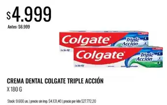 Supermercados Tadicor Colgate crema dental triple acción oferta