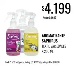 Supermercados Tadicor Saphirus aromatizante textil variedades oferta