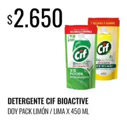 Supermercados Tadicor Cif detergente bioactive doy pack limón / lima oferta