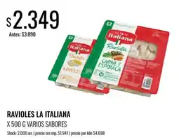 Supermercados Tadicor La italiana ravioles varios sabores oferta