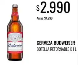 Supermercados Tadicor Budweiser cerveza botella retornable oferta