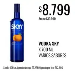 Supermercados Tadicor Sky vodka varios sabores oferta