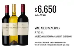 Supermercados Tadicor Senetiner vino nieto oferta