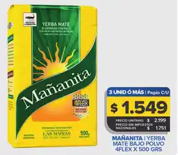 Carrefour Maxi Mañanita/yerba mate bajo polvo 4flex oferta