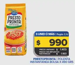 Carrefour Maxi Prestopronta/polenta instantanea bolsa oferta