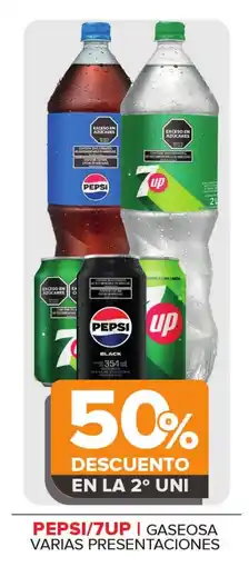 Carrefour Maxi Pepsi/7up gaseosa varias presentaciones oferta